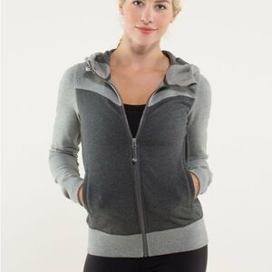 Lululemon Athletica Gray Fitted Zippered Hoodie